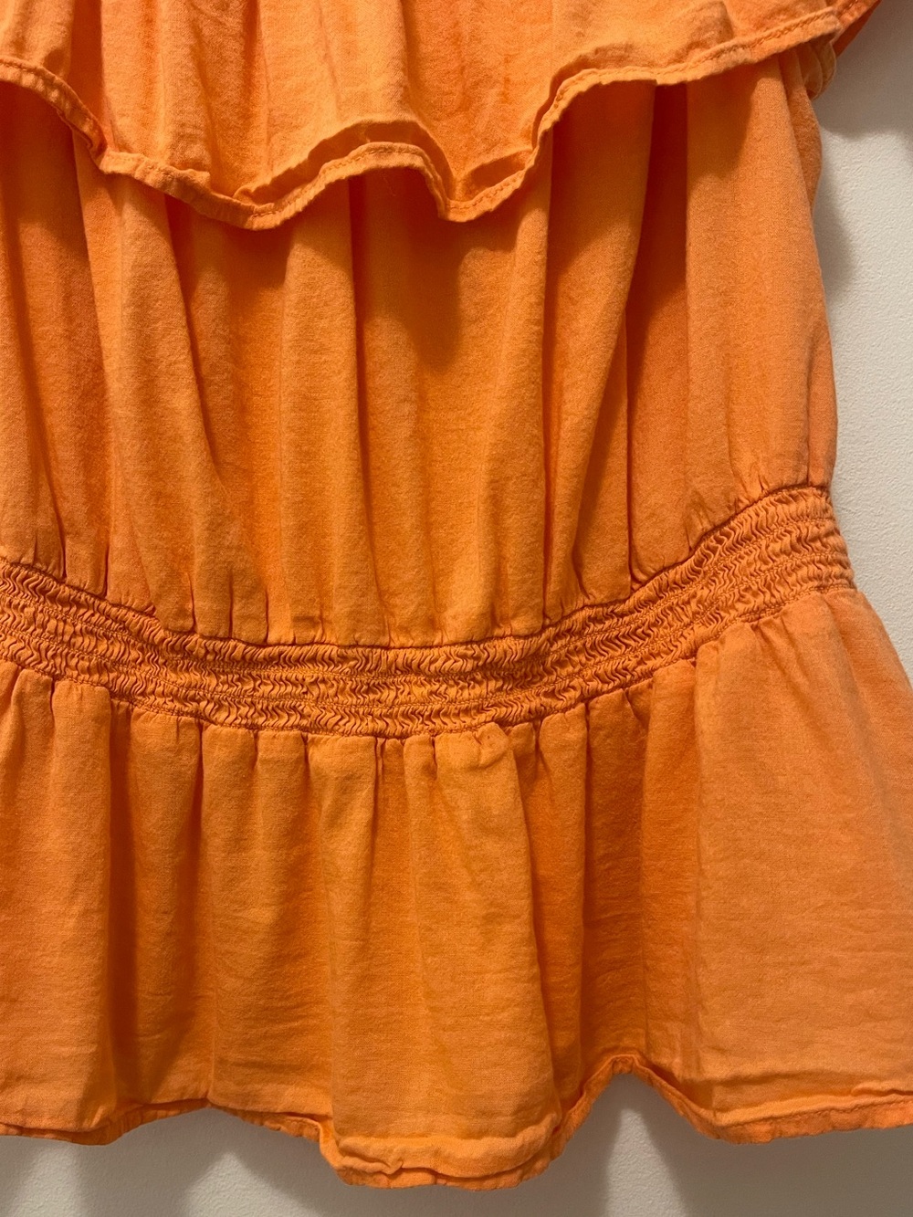 Orange Off-Shoulder Ruffle Tunic Top - Picture 4 of 7